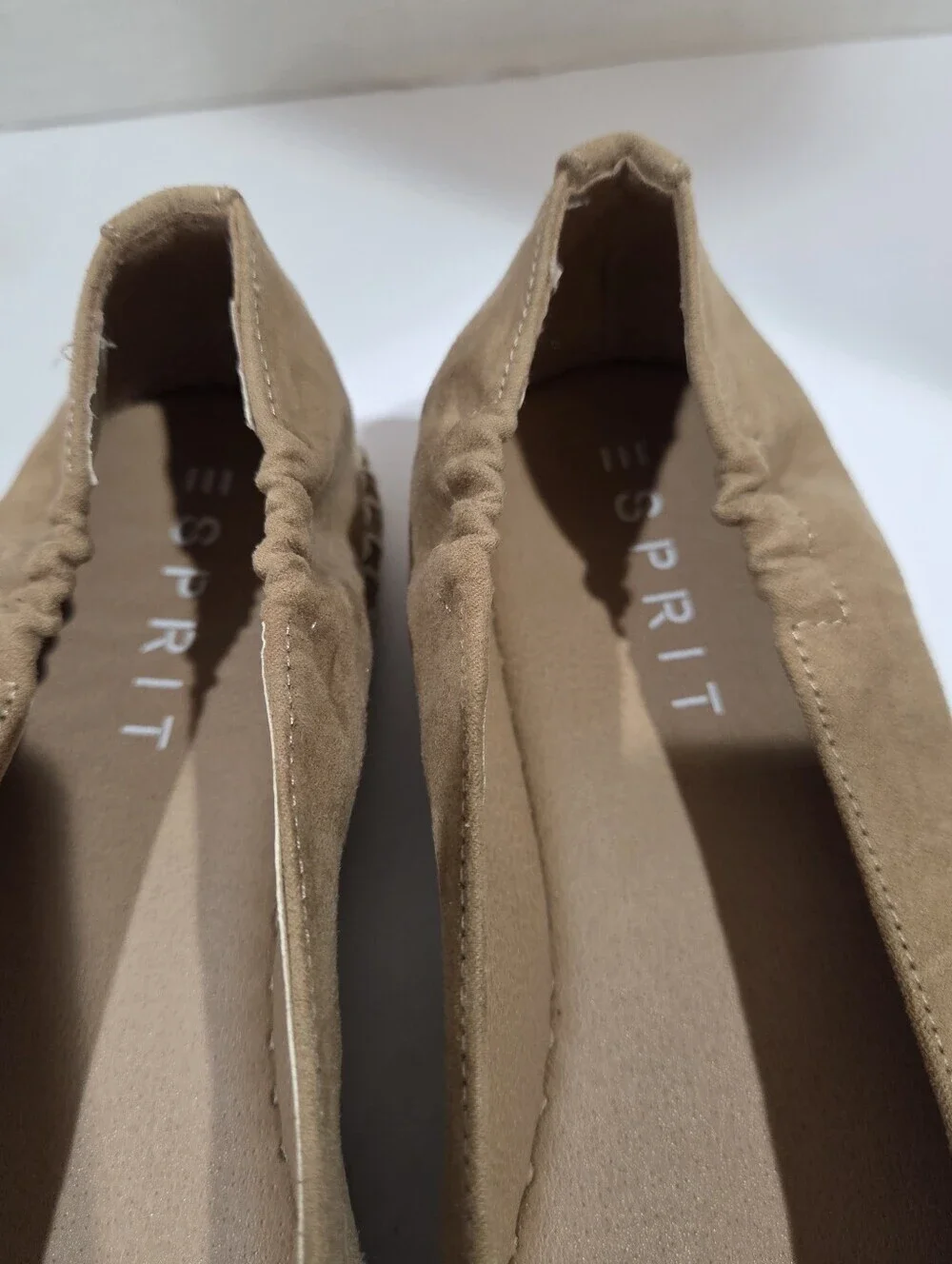 Esprit Women’s Suede Espadrille Flats in Brown 8 .